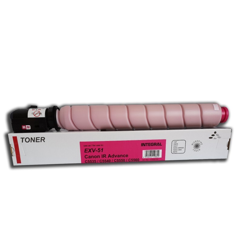 Toner Canon C-EXV51M Magenta Compatible. Para Impresora IR Advance C5535  |  IR Advance C5535i  |  IR Advance C5540i